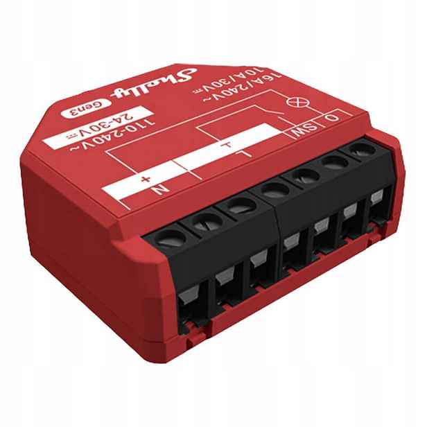 Shelly Ovladač 1PM GEN3 WIFi Bluetooth Pro Smart Home Inteligentní Gadgety