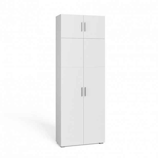 Vicco REGÁL NA DOKUMENTY Frank Bílá 80 x 182.4 cm s nástavcem na skříňku