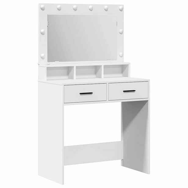 vidaXL Kosmetický stůl Bílá 79 x 41 x 135 cm Kompozitní dřevo