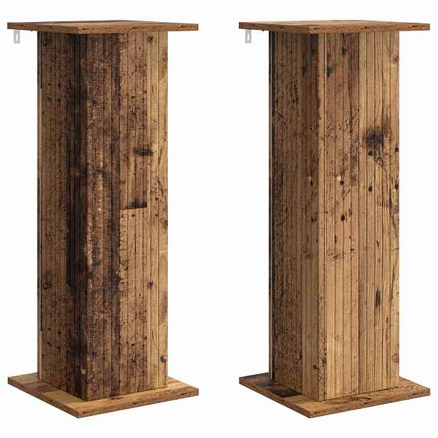 vidaXL Stojan na rostliny 2 ks Staré dřevo 30,5 x 30 x 80,5 cm