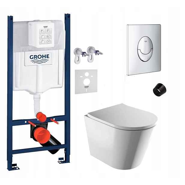 Sada Wc Stelaz Grohe Wc mísa Omnires Tlačítko Chrom