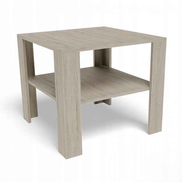 Kávová lavice moderní do obývacího pokoje kanceláře 68x68 cm Dub Sonoma