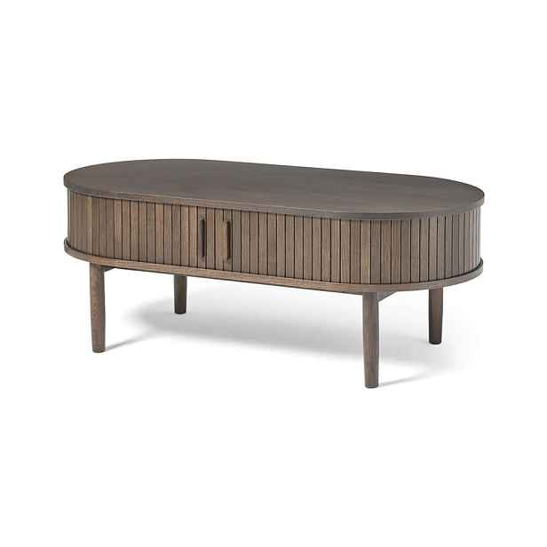 Konferenční stolek v dekoru dubu v tmavě přírodní barvě 60x120 cm Meta – Unique Furniture