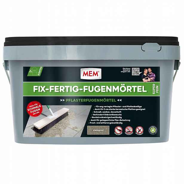 Posypka Mem Fix-Frantig, malta na spáry, jemná šedá kamenná – 20 kg