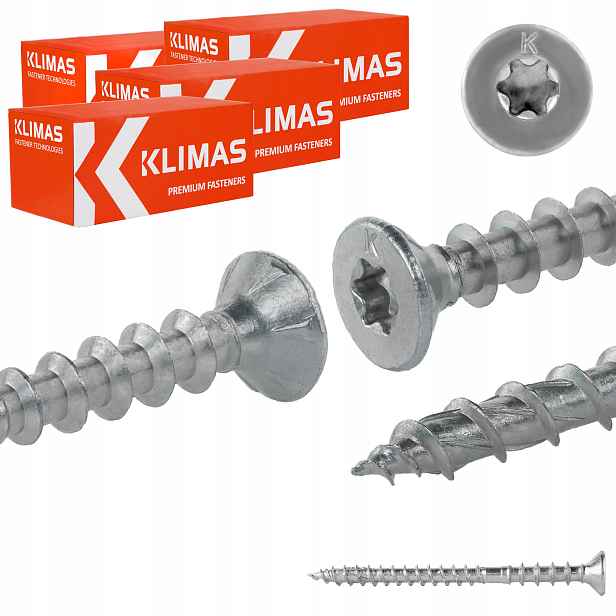 Šrouby pro vyrovnání latí 6x80 mm 800 ks distanční Torx Klimas Wkss