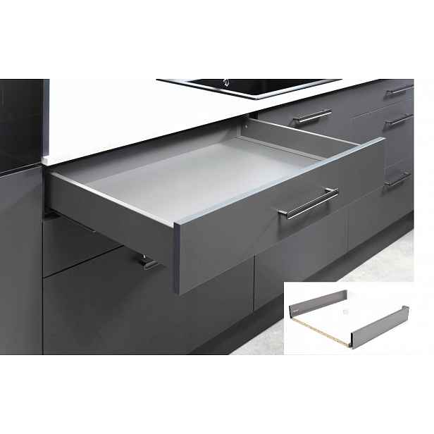 Šuplík Hafele Matrix S Slim 2.0 Nízká 400 Šedá matná