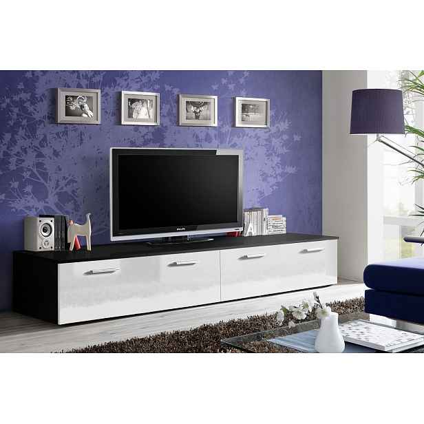 TV stolek DAN - černý / bílý