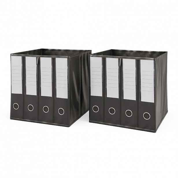 Vicco SKLÁDACÍ BOX Černá 30 x 30 cm Sada 2 kusů
