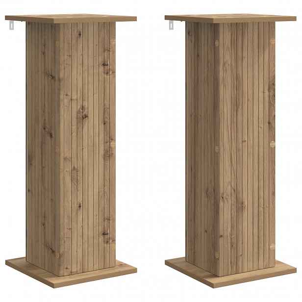 vidaXL Stojan na rostliny 2 ks Dub artisan 30,5 x 30 x 80,5 cm