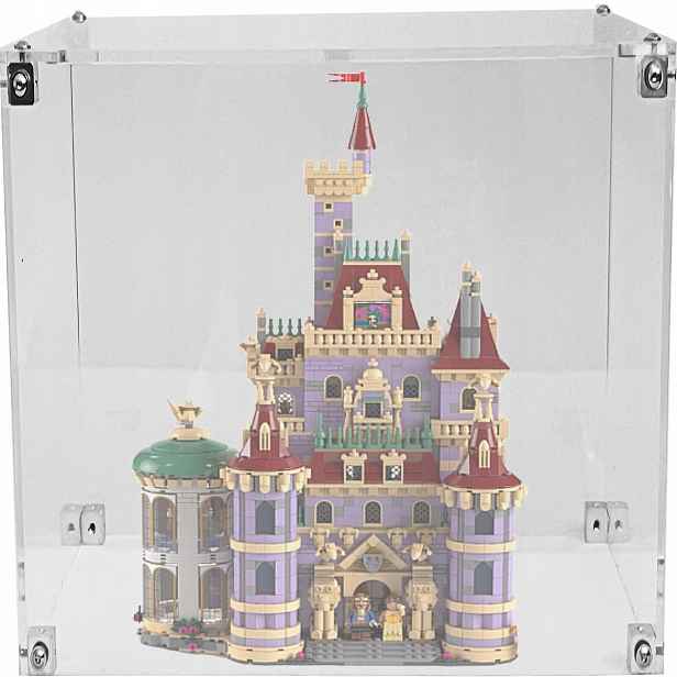 Vitrína Drewlandia pro stavebnici Lego Disney 43263 Zámek z Krásky a zvířete