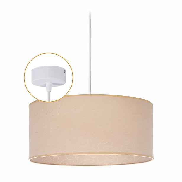 Závěsná lampa Abażur 35 cm stropní 1x E27 60 W Lustr stínidlo Béžová Led
