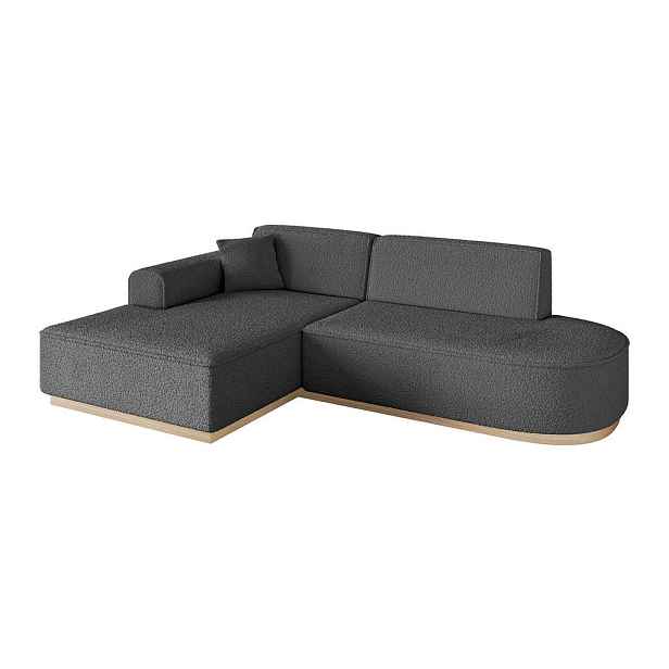 ALTDECOR ROHOVÁ SEDAČKA s otomanem, levá IREA-L1 232x165x80 Šedá Buklé