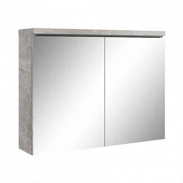 Badplaats ZRCADLOVÁ SKŘÍŇKA Paso betonově šedá - 80 x 20 x 60 cm