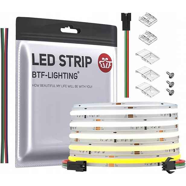 Btf-lighting flexibilní Led pásek Cob WS2811 IC stmívatelný, 3000-6000K, 5M