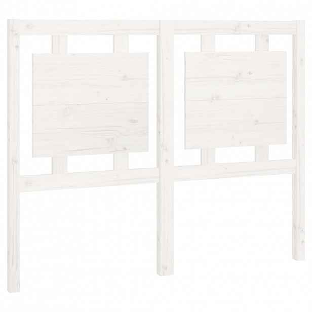 vidaXL Čelo postele bílé 125,5 x 4 x 100 cm masivní borovice