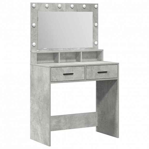 vidaXL Kosmetický stůl Betonově šedá 79 x 41 x 135 cm Kompozitní dřevo