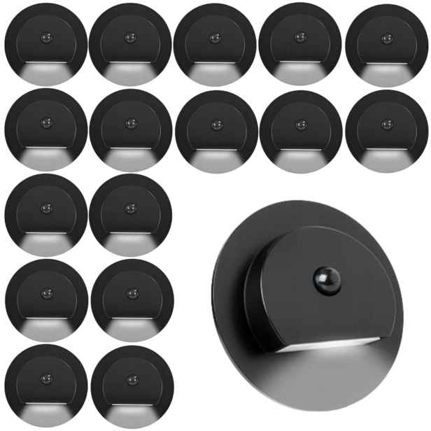 17 X Led Schodišťová Lampa, Senzor Pohybu A Soumraku, Osvětlení Schodů