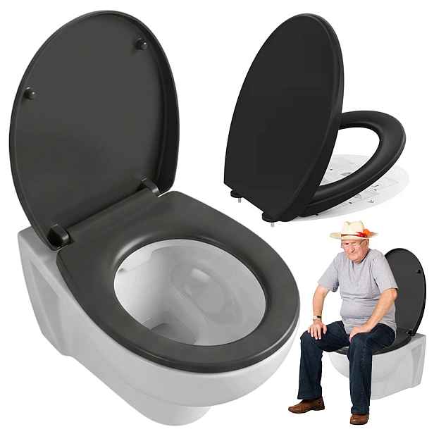 Wc Sedátko S Pomalým Sklápěním, Odnímatelný Záchodový Kryt, Univerzální