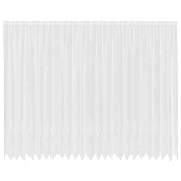 vidaXL Čipkový Závěs Bílá 260 x 600 cm Polyester