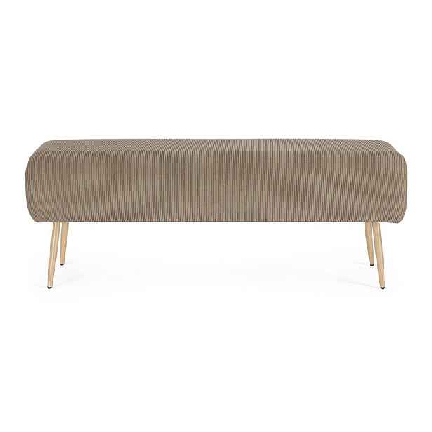 Taupe polstrovaná lavice Olga – Bizzotto