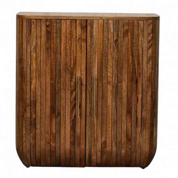 Artisan Furniture KOMODA s povrchem v barvě jantaru, 3 zásuvky, soustružené nohy, hnědá