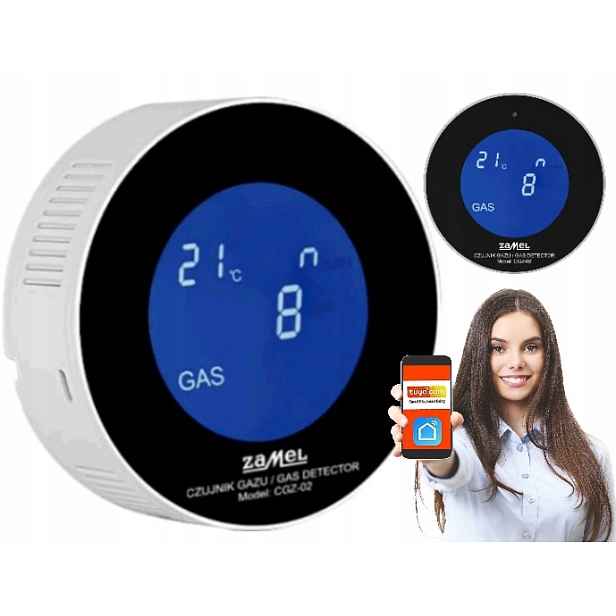 Detektor Plynu a Lpg Detektor plynu WiFi Kabelový Tuya Smart