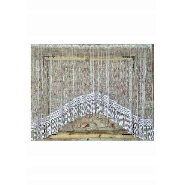 Hotová záclona 300 x 140, síťovaná tyč, velikost 30 cm, boho