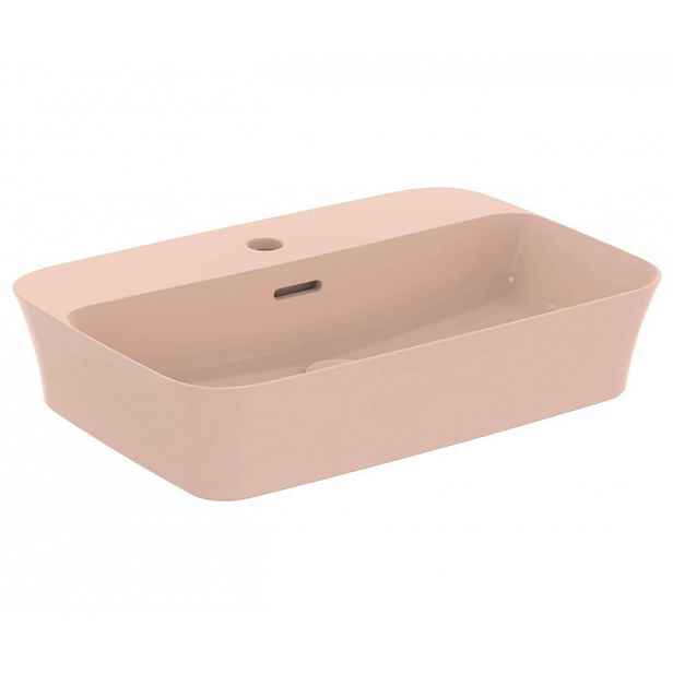 Ideal Standard Ipalyss - Umyvadlo na desku, 55x38 cm, s přepadem, otvor pro baterii, Nude E2077V7