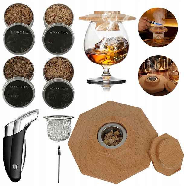 Sada Na Uzení Whisky Smoker 4 Různé Druhy Štěpků Dárek Pro Chlapa