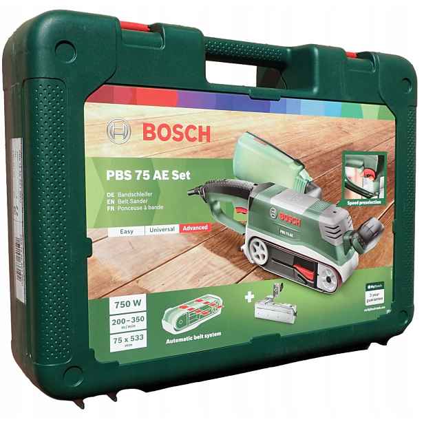 Bosch Pbs 75 Ae Set – pásová bruska 750 W