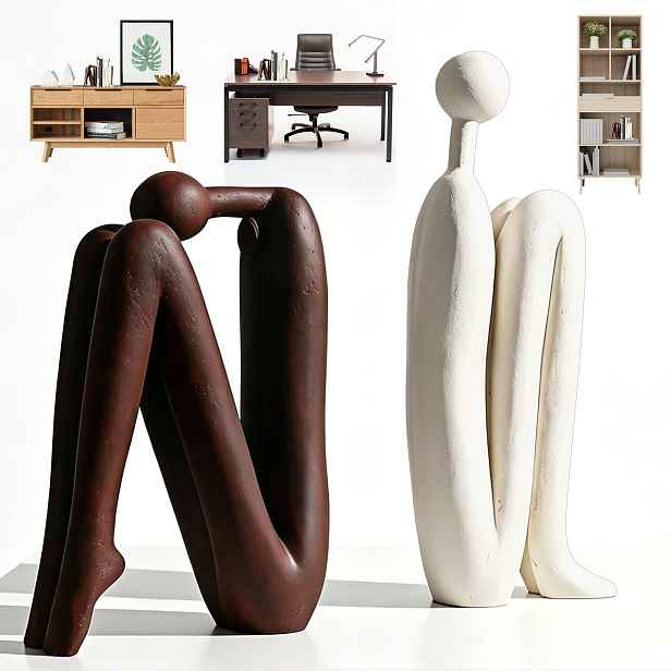Figurky Bookend Figurky Dekorativní Pryskyřice Lidská Figurka Zajímavá