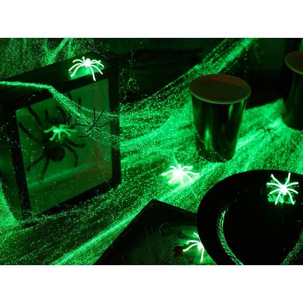 Fluorescenční pavučina svítící ve tmě, bílá, 500 g, Halloween Plexisklo