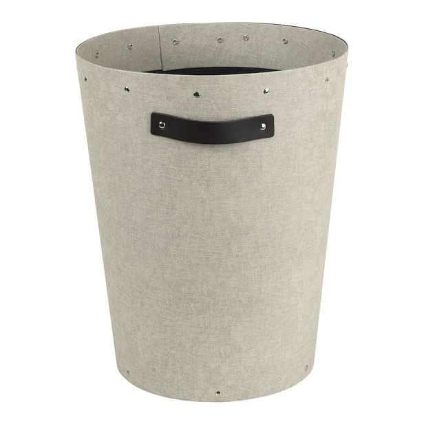 Krémový kancelářský odpadkový koš Aries Canvas Paper Laminate – Bigso