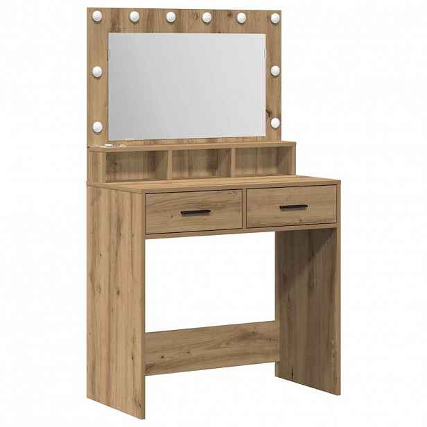 vidaXL Kosmetický stůl Artisanový dub 79 x 41 x 135 cm
