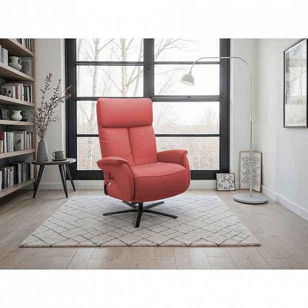 Sit & More RELAXAČNÍ KŘESLO, kůže, červená