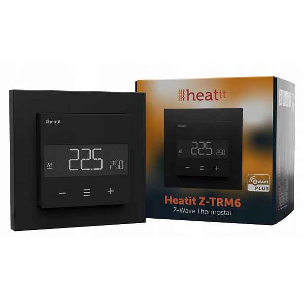 Heatit Z-TRM6 termostat 16A (černý) Z-Wave