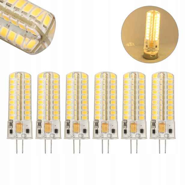 Led Žárovka G4 7W Bílá Teplá Ac/dc 12V 6 Ks