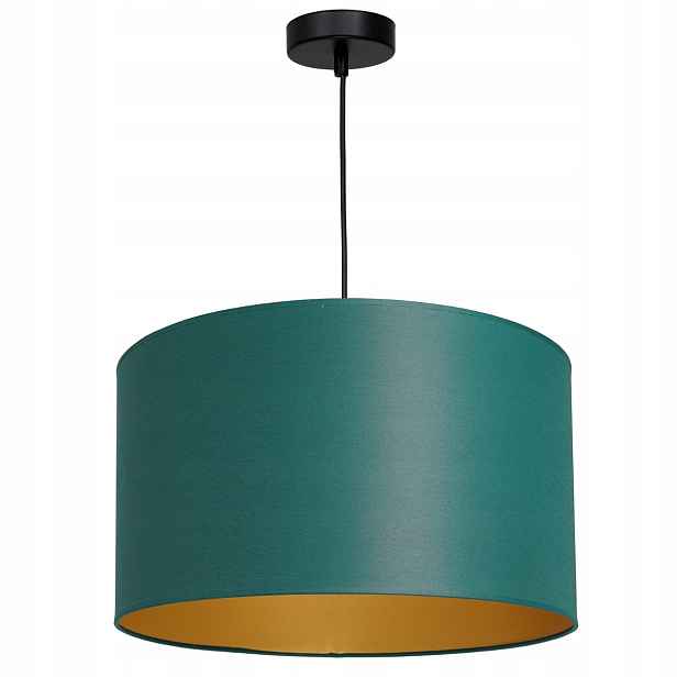 Luminex Arden Závěsná lampa Zelená Ø40 cm Stínidlo Zlatý Interiér E27
