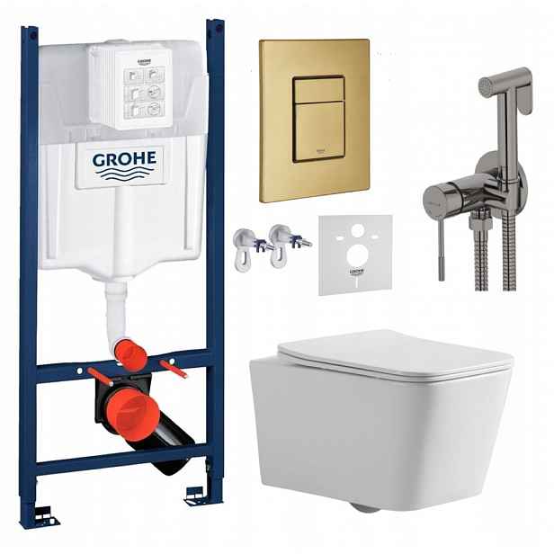 Wc Set Stelaz Grohe Wc Mísa Tornado Tlačítko baterie grafit