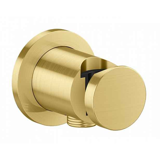 Axor One - Nástěnné kolínko s držákem, kartáčovaná mosaz 48780950