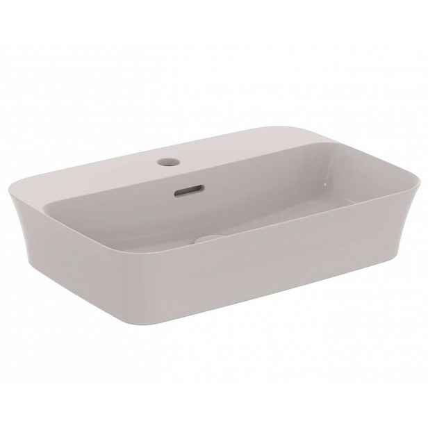 Ideal Standard Ipalyss - Umyvadlo na desku, 55x38 cm, s přepadem, otvor pro baterii, Concrete E2077V9