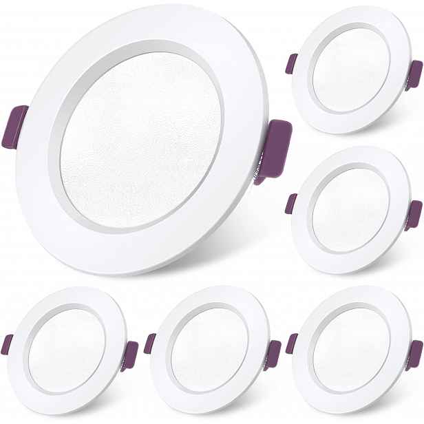Led reflektor pro zabudování 9W 6 Ks 3000K Ultra tenký panel teplá bílá