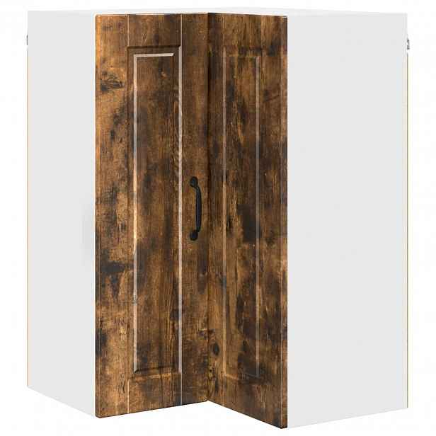 vidaXL Nástěnný roh skříň PORTO Kouřový dub 57 x 57 x 80 cm