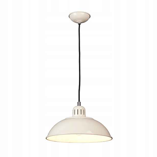Závěsná lampa krémová kulatá 30 cm klasická nad kuchyňský stůl Elstead
