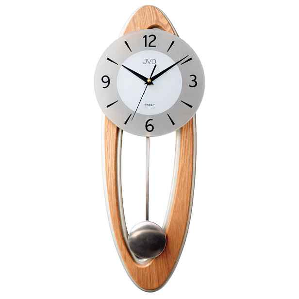 Tichý Dřevěný Elegantní Nástěnný Hodinový Stroj S Kyvadlem Do Obývacího Pokoje NS18053.1