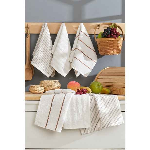 Bavlněné utěrky v sadě 6 ks 30x50 cm Sofya – Foutastic