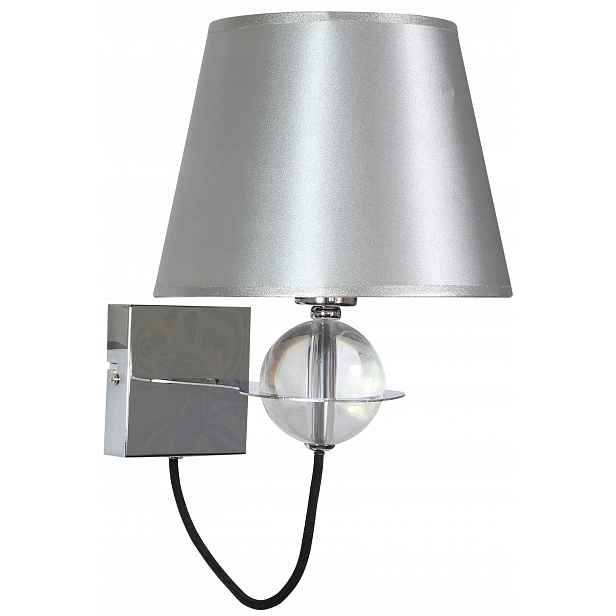 Elegantní stříbrná nástěnná lampa 40W E14 Tesoro Candellux