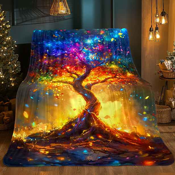 TEMU 1 ks deky s designem života a HD potiskem - lehká flanelová vhodná na pohovku, postel, cestování, do obývacího pokoje, kanceláře a na gauč - s