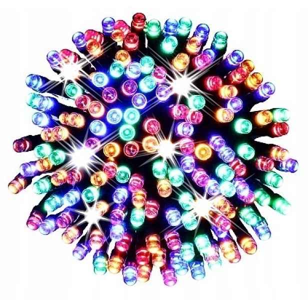 Vánoční Osvětlení Na Stromeček 100 Led Pevné Flash Venkovní Jiskra Barevné