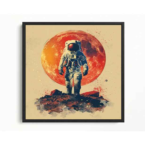 Obraz Rám American Box Astronauta Mars Kosmos Červená Planeta 50x50